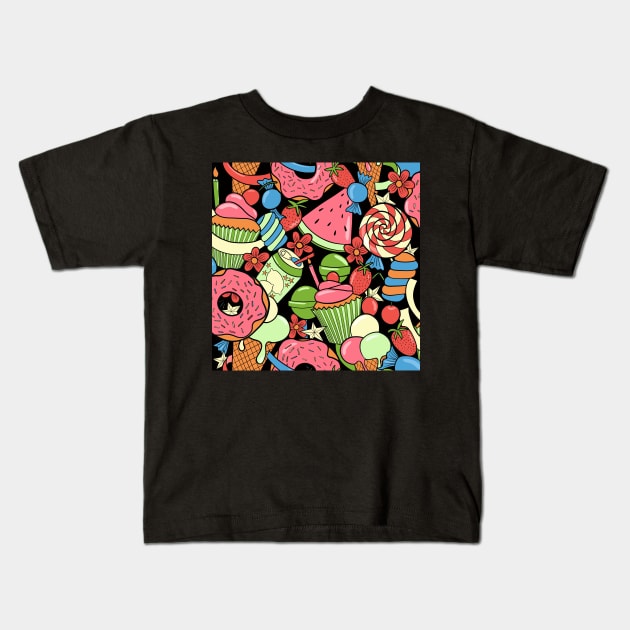 Sweetie candy party Kids T-Shirt by Kimmygowland